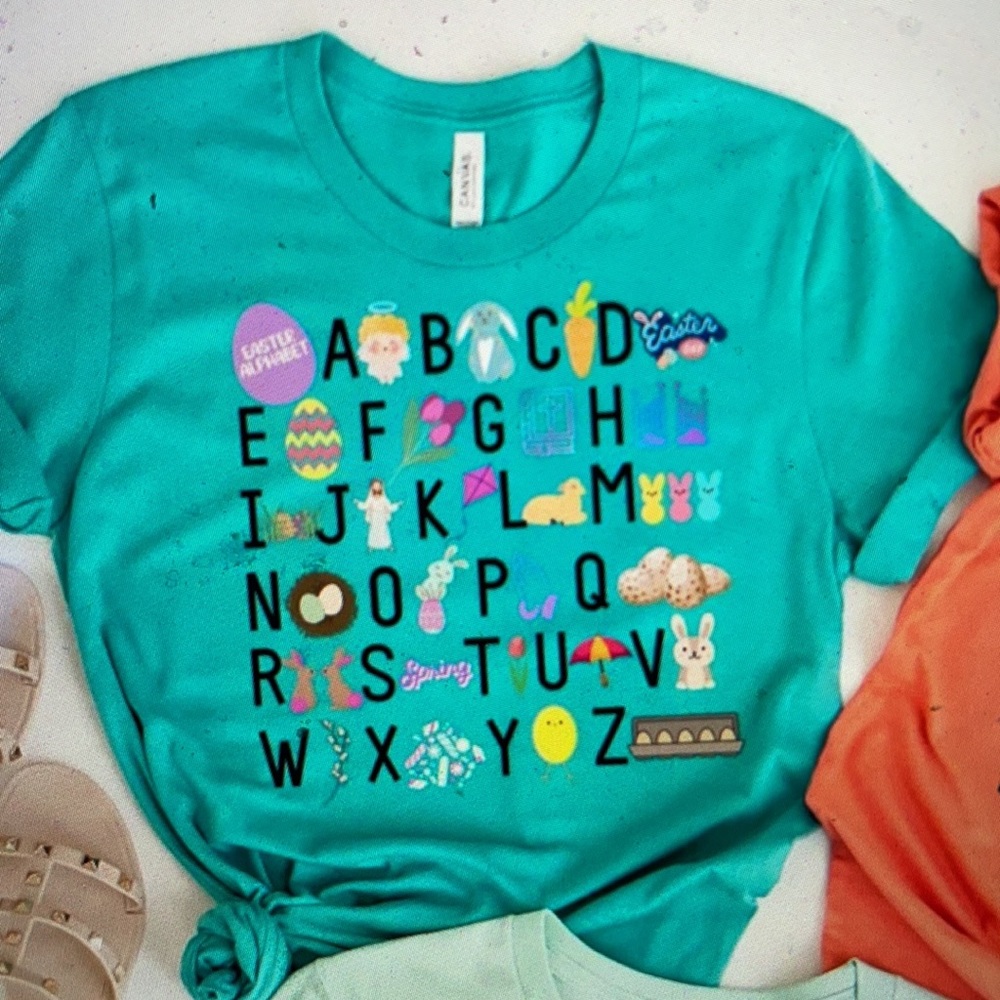 Easter Teacher Alphabet Shirt